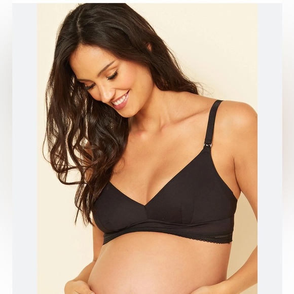 Cosabella Laced In Aire Maternity Nursing Bra Black L - Picture 1 of 9